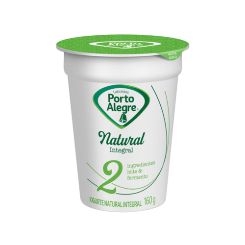 Iogurte Integral Natural Porto Alegre Pote 160g