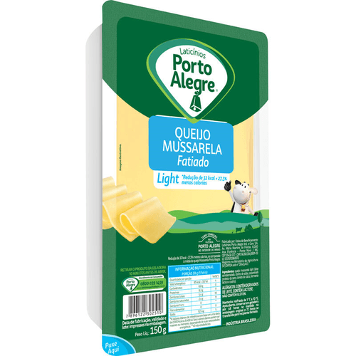 Queijo Mussarela Fatiada Light   Porto Alegre 150g