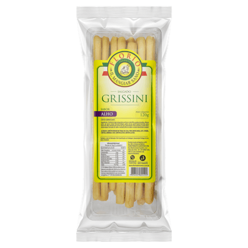 Grissini Alho Florio Pacote 120g