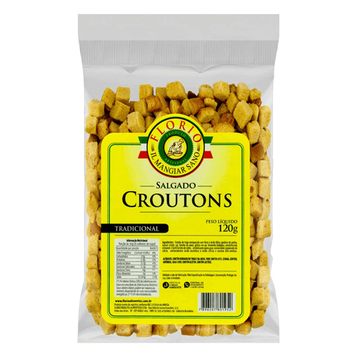 Croutons Tradicional Florio Pacote 120g