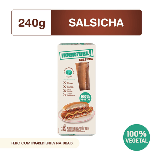 Salsicha Incrível! 100% Vegetal 240g