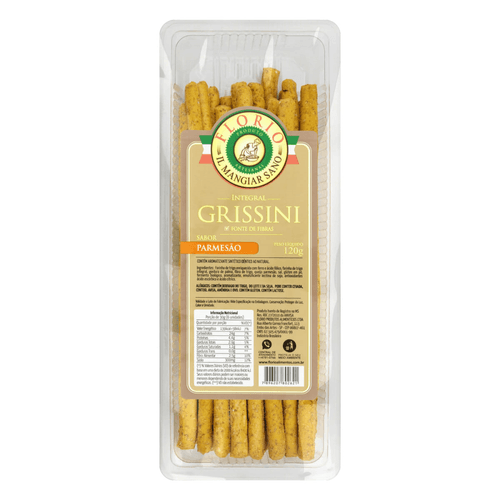 Grissini Integral Parmesão Florio Pacote 120g