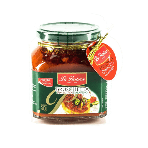 Antepasto Bruschetta Pimentão e Jalapeño La Pastina Vidro 280g