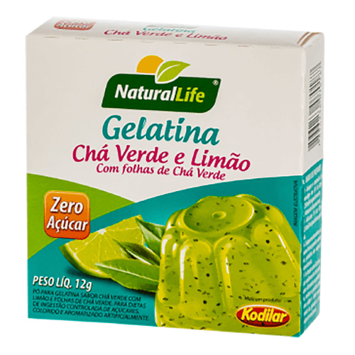 Gelat Po Zero Natural Life 12g-Cx Cha Vde C/Limao