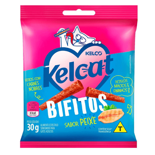 Petisco Kelcat Snack Bifitos Peixe 30 g