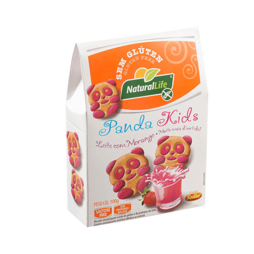 Biscoito Naturalfife Panda Kids Leite Com Moranfo Caixa 100g