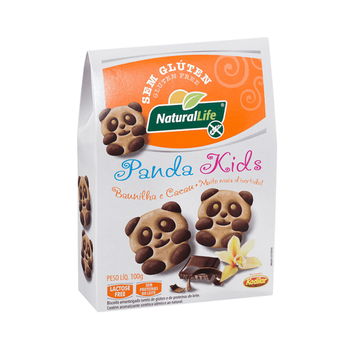 Biscoito Naturalfife Panda Kids Baunilha e Cacau 100g caixa