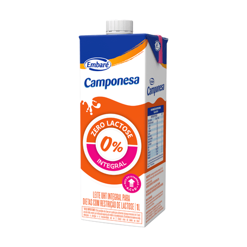 Leite Uht Integral Zero Lactose Camponesa 1l