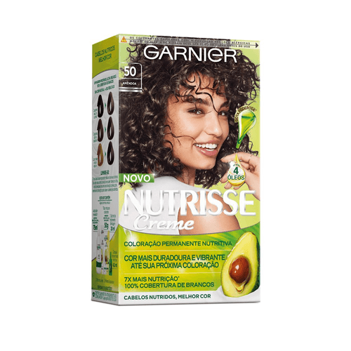 Coloração Garnier Nutrisse Creme 50 Amêndoa