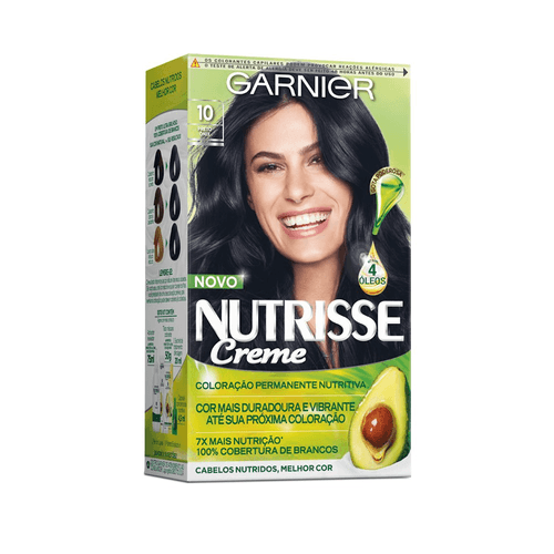 Coloração Garnier Nutrisse Creme 10 Preto Ônix