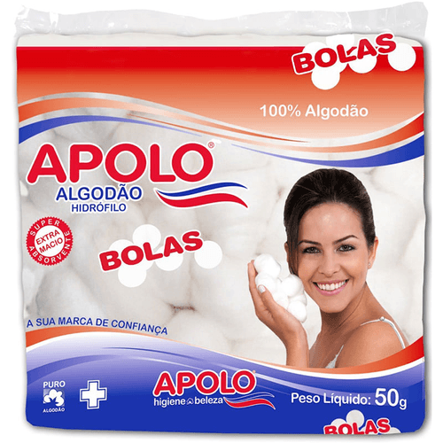 Algodão Apolo Hidrófilo Bola Pacote 50 g