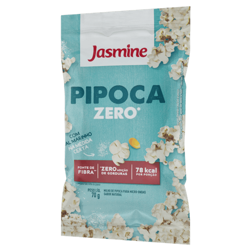 Milho para Pipoca de Microondas Jasmine Sem Glúten Natural Zero 70 g