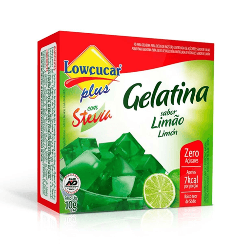 Gelatina Pó com Stevia Limão Diet Zero Açúcar para Dietas de Ingestão Controlada de Açúcares Lowçucar Plus Caixa 10g