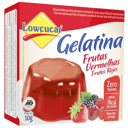 Gelatina em Pó Lowçúcar Frutas Vermelhas 10g