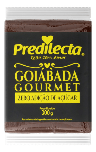 Goiabada sem Adição de Açúcar para Dietas de Ingestão Controlada de Açúcares Predilecta Gourmet Pacote 300g