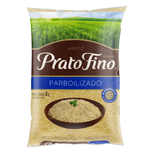 Arroz Prato Fino Parboilizado Tipo 1 Pacote 5kg