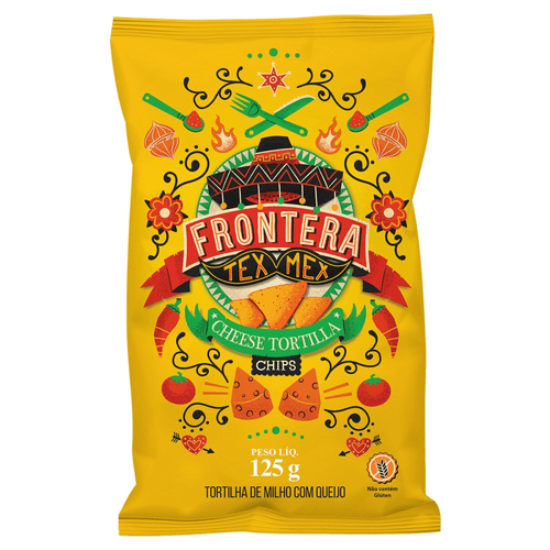 Tortilha Chips de Milho com Queijo Frontera Tex Mex Pacote 125g