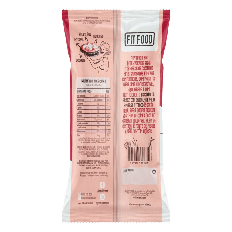 Biscoito-de-Arroz-Cobertura-Chocolate-Meio-Amargo-Zero-Acucar-Fit-Food-Pacote-60g-4-Unidades