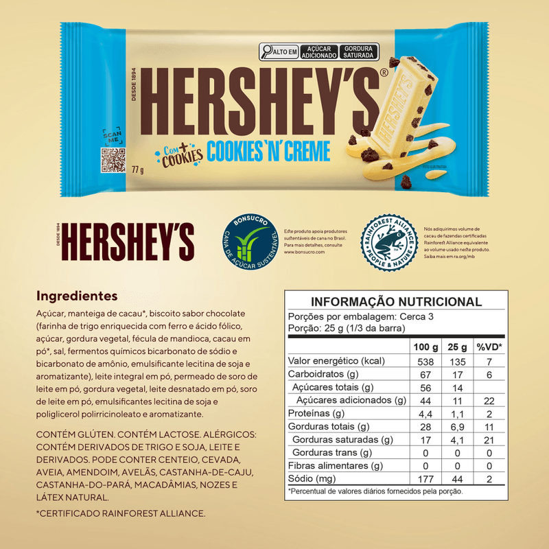 Chocolate-Branco-com-Biscoito-de-Chocolate-Cookies--n--Creme-Hershey-s-Pacote-77g