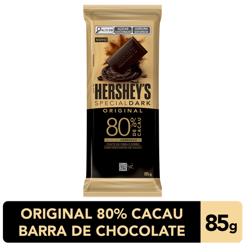 Chocolate 80% Cacau Tradicional Hershey's Special Dark Pacote 85g