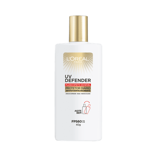 Protetor Solar Facial L´Oréal Paris UV Defender Fluido FPS 60, 40g