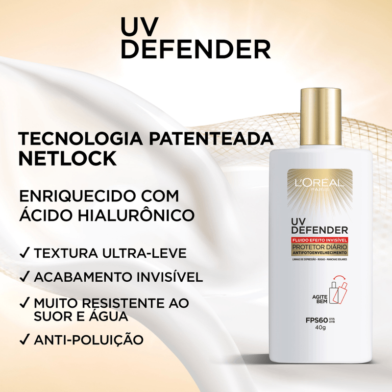 Protetor-Solar-Facial-L-Oreal-Paris-UV-Defender-Fluido-FPS-60-40g