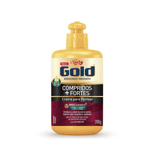 Creme Para Pentear Niely Gold Compridos + Fortes, 280Ml