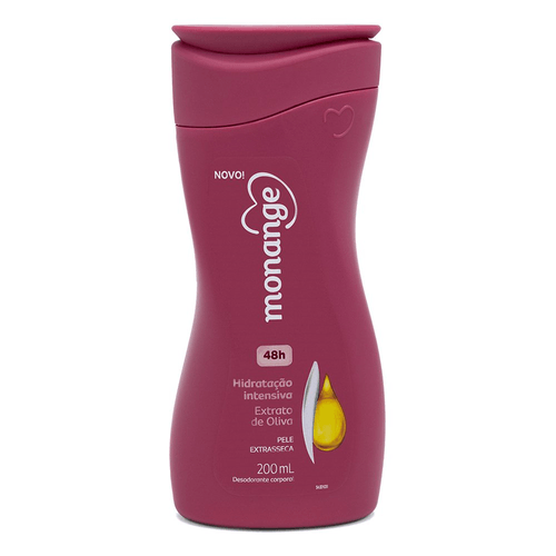 Desodorante Corporal Extrato de Oliva 48h Monange Hidratação Intensiva Frasco 200ml