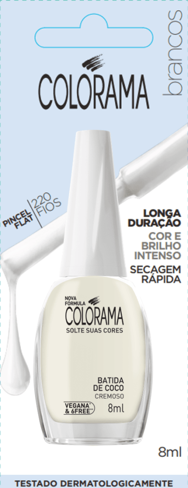 Esmalte Longa Duração Cremoso Bl Batida De Coco Colorama 8Ml