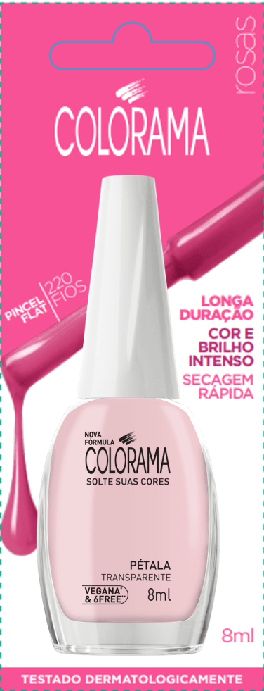 Esmalte Longa Duração Transparente Bl Pétala Colorama 8Ml