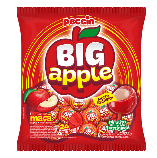 Pirulito Peccin Big Apple 672g-pc Maca