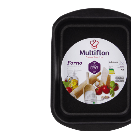 Assadeira Retangular Antiaderente Funda 3,3l Multiflon Forno