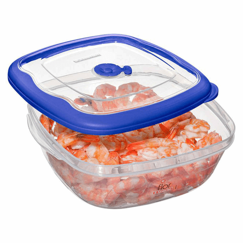 Pote Plástico Sanremo Flor Retangular Baixo 2,7L