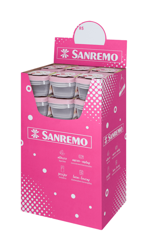 Conjunto Sanremo com 3 Potes Plástico 800ml un