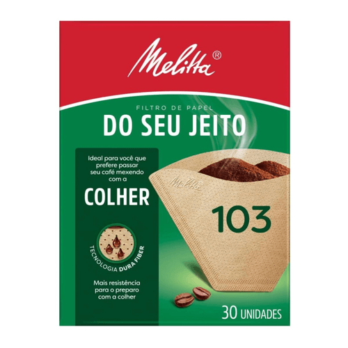 Filtro de Papel Colher Melitta Do Seu Jeito 103 Caixa 30 Unidades