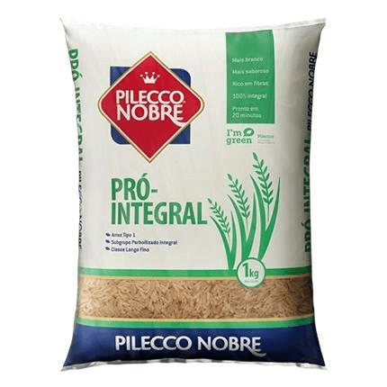 Arroz Parboilizado Tipo 1 Pró-Integral Pilecco Nobre Pacote 1kg