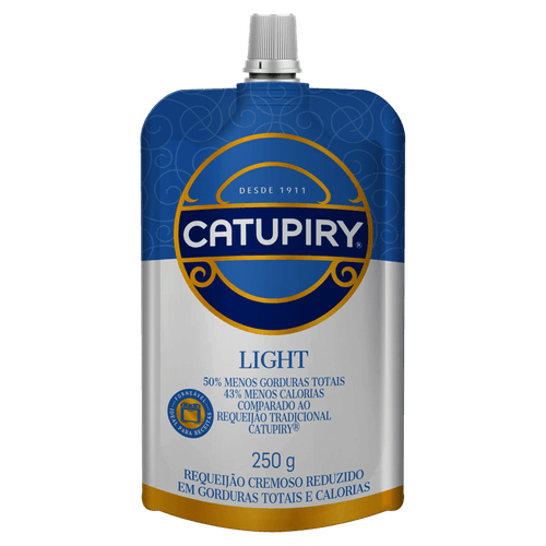 Requeijão Cremoso Light Reduzido em Gorduras Totais e Calorias Catupiry Squeeze 250g