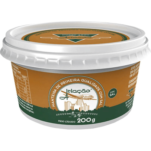 Manteiga de Primeira Qualidade com Sal Aviação Pote 200g