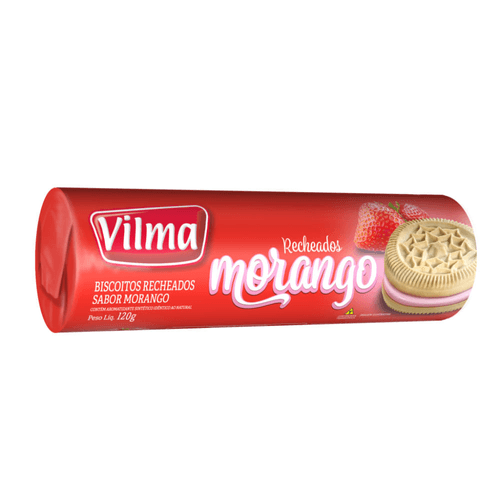 Biscoito Recheado Vilma Morango 120G