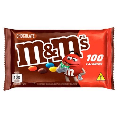 Confeito M&M's 100 Calorias Ao Leite 45g