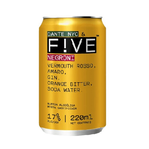 Bebida Mista Alcoólica Five Drinks Negroni Lata 220ml