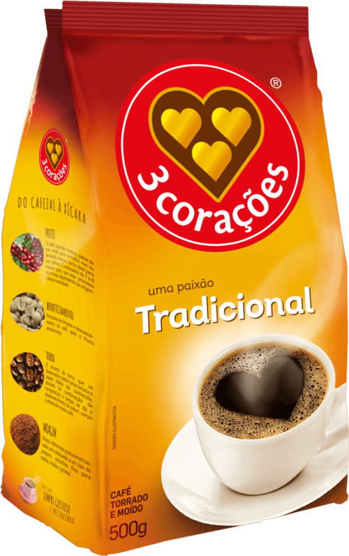 Café em pó 3 Corações Tradicional 500g