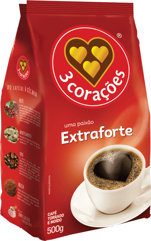 Café em pó 3 Corações Extraforte 500g