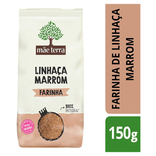 Farinha de Linhaça Marrom Integral Mãe Terra Pacote 150g