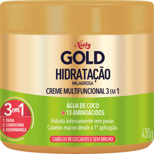 Creme de Tratamento Niely Gold Hidratação Milagrosa 430g