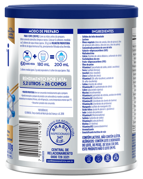 Composto Lácteo Milnutri Profutura 800g