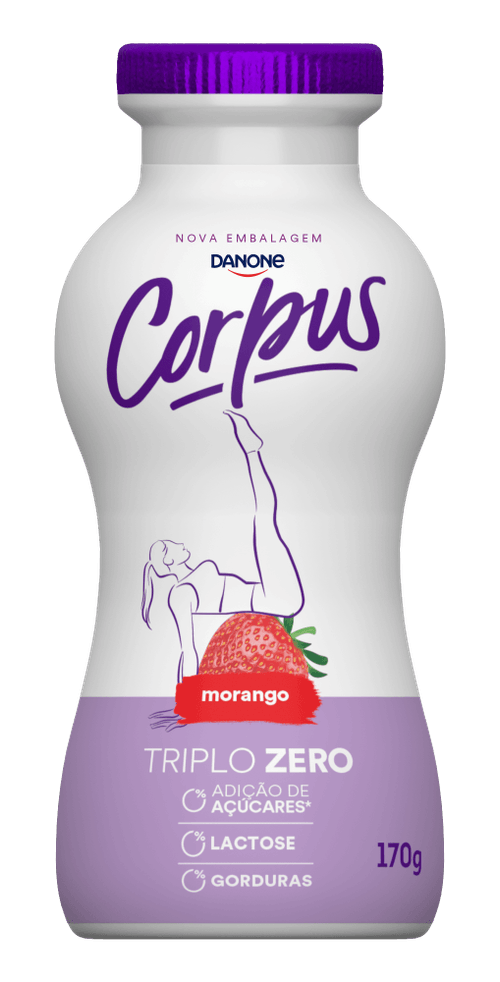 Iogurte Líquido Zero Lactose Corpus Morango 170g