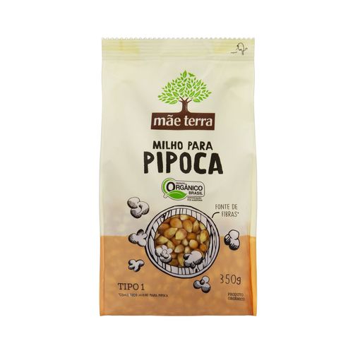 Milho para Pipoca Tipo 1 Orgânico Mãe Terra Pacote 350g