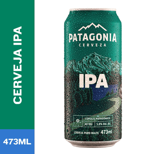 Cerveja IPA India Pale Ale Puro Malte Patagonia Lata 473ml