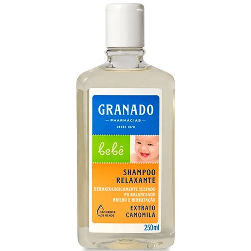 Shampoo-Relaxante-Brilho-e-Hidratacao-Extrato-Camomila-Granado-Bebe-Frasco-250ml